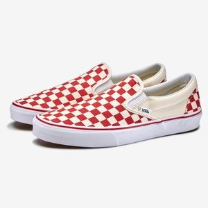 Classic Slip-on Vans (Red/White)